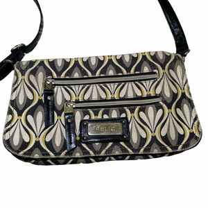 Relic Black & Cream Crossbody Handbag